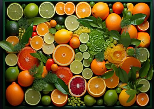 CALVENDO Poster 84,1 x 59,4 cm Querformat Zitrusfrüchte - Vegane Ernährung| Bilder, Kunstdruck, Wandbild, Wanddeko, Prints ohne Rahmen