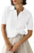 LACOZY Women Y2k Basic Short Sleeve Basic Crop Tops Basic V Neck Summer Tops Tunic Casual Blouse White XL
