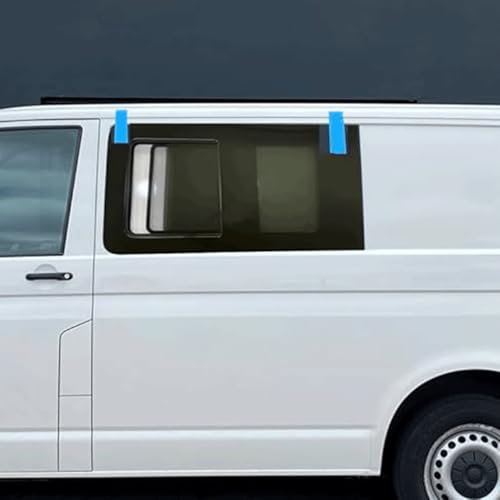 DeinVan.de Echtglas Schiebefenster vorne Links kompatibel mit VW T5, T6, T6.1 Fliegengitter kuzer und Langer Radstand ab 2003 | Ideal für Kastenwagen, Vans, Camper und Wohnmobile
