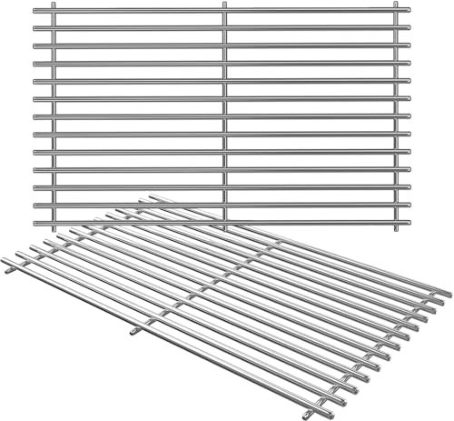 Waltboar 44,5 cm L 304 Edelstahl Grillroste für Weber Spirit E210 E220 & Spirit II E210 E220 Serie Grills mit vorderen Bedienknöpfen; Weber Grillroste 7637; Weber Grillroste (2 Stück)