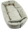 Sterntaler Babynest Giraffe & Löwe – Weiches Kuschelnest aus Baumwoll-Mischgewebe – Beidseitig nutzbar & wandelbar zur Krabbeldecke – Mit Schlaufen für Spielzeug – Baby und Kleinkind Spielzeug, Ocker