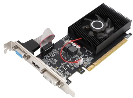 Plyisty Office Graphics Card mit 1 GB DDR3 -Speicher, 128bit 993 667MHz PCI Express 2.0 X 16 Grafikkarte Unterstützung DVI VGA HD Multimedia -Schnittstelle für Computer