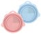 Makeup Brush Cleaner, 2 Silicone Cleaning Bowls, Make Up Brush Cleaner Liquid, Makeup Mat, Make Up Sponge Cleaner, 14.5cm x 5cm, Pink and Peacock Blue, Home and Travel Use