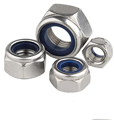 XIAOGYYE Locknut, Din985 M2 M2.5 M3/M4 M5 M6 M8 M10 M12 Stainless Steel Self-Locking Nut Nylon Lock Nut Locknut Slip Nylon Hex Nut 50/30/10Pcs/M2(50Pcs)