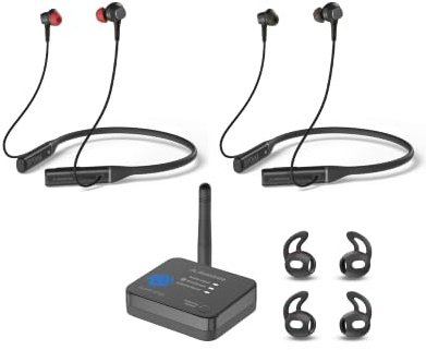 Avantree Aura Loop Dual - Auracast Funkkopfhörer Fernseher für gemeinsames Hören