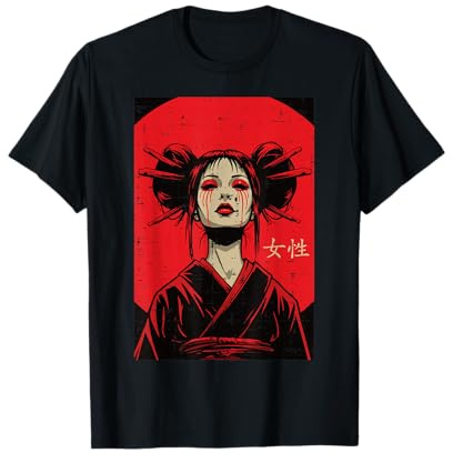 Geisha Japonaise Femme pleurant Sang Art Femmes Filles Enfants Hommes T-Shirt