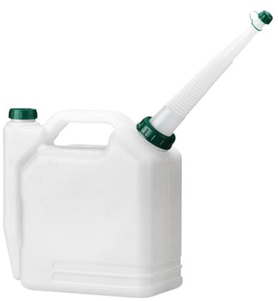 Pichet d'huile moteur – Bouteille graduée de 1 l avec bec allongé, design pratique et durable | Parfait pour une utilisation en atelier pour tondeuses à gazon, voitures, motos, moteurs