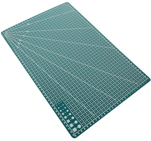 Tapis de Découpe Double Face Vert A3 en PP pour Scrapbooking | Surface Lisse sans Bavure, Protection Légère et Sûre, Facile à Prendre et Ranger, pour Maquettes