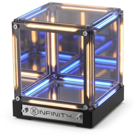 Bewinner Mirror Cube Light 4D Abyss-Effekt, Touch-Steuerung, Dimmbare, Wiederaufladbare LED-Umgebungslampe für Spielzimmer, Schlafzimmer, Schreibtischdekoration