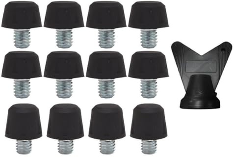 TUXCAXI Juego de Clavos de Nailon para Botas de fútbol, Incluye 12 Piezas de Repuesto de Rendimiento atlético para Botas de fútbol estándar, Clavos de Nailon para de con, Negro, 8 mm 11 mm