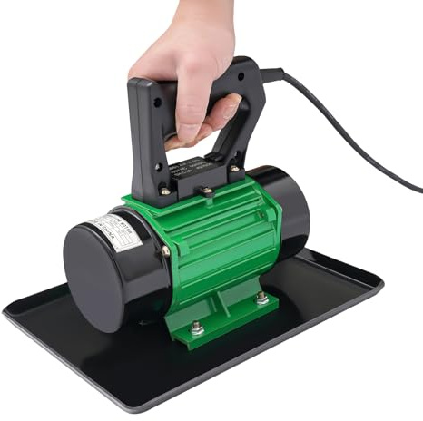 Sallurmose Pilon manuel 250 W pour compacter, plaque vibrante, petit moteur vibromasseur en béton, 3500 tr/min, plaque vibrante électrique pour mortier de ciment, sols et surfaces murales