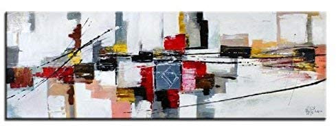 Jvmoebel ABSTRAKT MODERN ÖLBILD AUF LEINWAND ECHTE HANDARBEIT 50x150CM - G00620