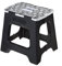 VIGAR Compact Tritthocker Klappbar 32 cm mit Griffen, Rococco Schwarz