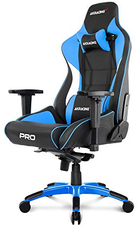 AKRacing Chair Master PRO Gaming Stuhl, PU-Kunstleder, Schwarz/Blau, 5 Jahre Herstellergarantie