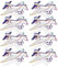Partygeschenke - Einhorn-Segelflugzeug - 8er-Pack
