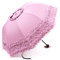 Maibar Lace Umbrella UV Parasol Folding Weeding Umbrellas Parasols Waterproof 8 Ribs for Lady Women Umbrella in Summer (Z-Pink)