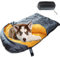 Lifeunion Hunde-Schlafsack, wasserdicht, warm, verstaubar, für Reisen, Camping, Wandern, Rucksackreisen (Grau + Orange)