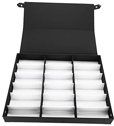 Ejoyous Brillenständer für 18 Paare Brillen, Brillenbox Sonnenbrillen Ständer Glasses Schmuck Display Box Brillendisplay Brillenorganizer Brillenaufbewahrung/Präsentation 47.5 x 37.5 x 6 cm