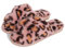 AONEGOLD Pantofole da casa per Donna Invernali Warmer Peluche Ciabatte Croce Morbido Open Toe Pantofole Antiscivolo Elegante Leopardo Scarpe(Rosa,Taglia 40-41)