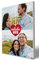 wandmotiv24 Leinwandbild 260 g/m ² - Foto-Collage mit 3 Fotos - Fotogeschenk Freund und Freundin zum Jahrestag - Kunstdruck Hochformat 60x80cm (BxH) - Ich Liebe Dich - M0026