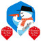 (3 Sets – 9 Flüge) Schneemann Weihnachten Dart Flights, 100 Mikron extra stark