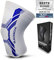 BLACKROX Rodillera deportiva SAN ANTONIO V4 Rodillera para mujer, vendaje de rodilla para hombre, menisco, correr, compresión, voleibol, transpirable, estabilidad, vendaje de compresión (gris, XL)