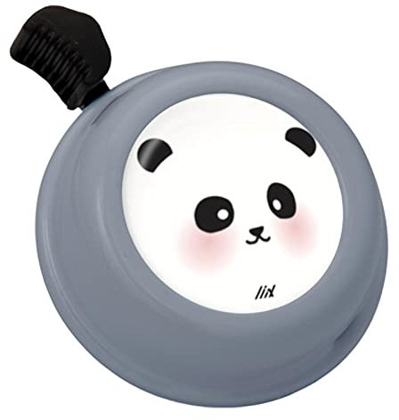 Liix Colour Bell 2021 Adorable Panda Tier Zoo Fahrradklingel für Kinder und Erwachsene Elefanten Design und mit einfacher Montage (Grau)