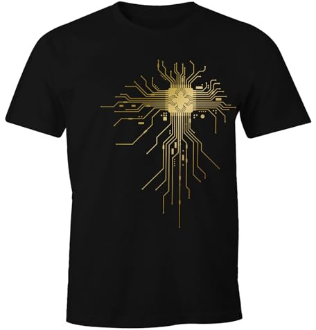MoonWorks® Herren T-Shirt Computer Programmierer CPU Prozessor Technik-Nerd Geek Fun-Shirt lustig