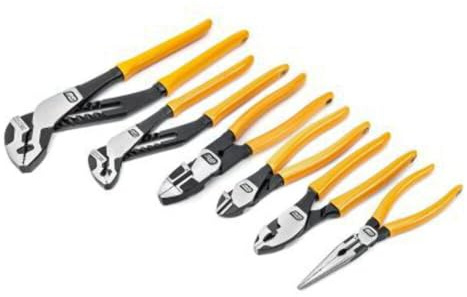 GEARWRENCH 6 Piece Dipped Mixed Material Plier Set - 82204-06