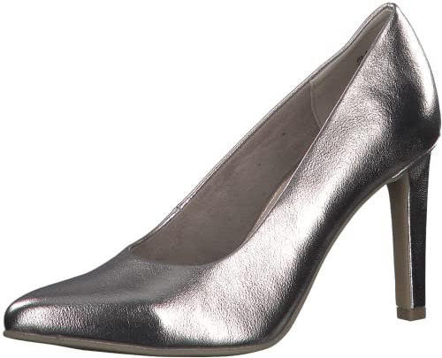 MARCO TOZZI Damen Pumps Spitz Vegan, Beige (Platinum), 39 EU