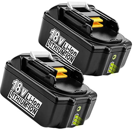 Energup 2Pcs 18V 5.5Ah Batterie pour Makita Batterie 18V BL1850B BL1860B BL1860 BL1850 BL1830 BL1840B BL1845 BL1835 BL1815 LXT-400 avec Indicateur LED