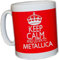 Giftme Keep Calm and Listen to Metallica Coffee Tea Mug Unique 11oz White Ceramic Mug.
