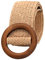 Ceinture pour femme en paille tissée élastique extensible large pour robes avec boucle de ceinture indépendante, Marron/a, taille unique