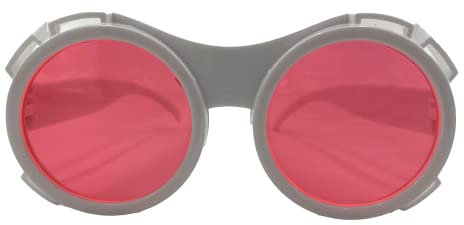 Willy Wonka Lunettes de soleil blanches et noires avec verres pour déguisements de film, Halloween et carnaval Blanc