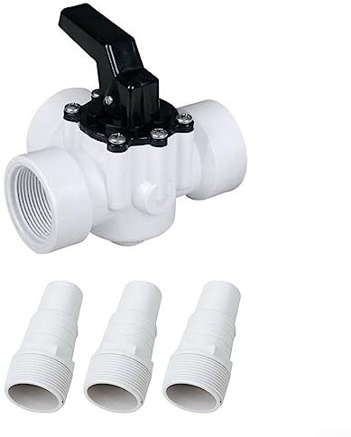 1 Set 3 Way Valve Raccord Diamètre 32/38mm Systèmes de Filtre à Sable Piscine Raccord Tuyau 60025