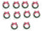 LUMoony Mini Weihnachtskranz Künstliche 10Pcs Mini Weihnachtskranz Miniatur Kranz mit Schleifen Dekokranz Adventskranz Weihnachtsschmuck DIY Puppenhaus Zubehör Weihnachten Haustür Dekoration