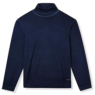 Pierre Cardin Herren Pullover Rundhals Strick Rolli | Männer Basic Strickpulli | Mordern Fit | Garment Dyed Washed | Dark Sapphire 5037 6319 | M