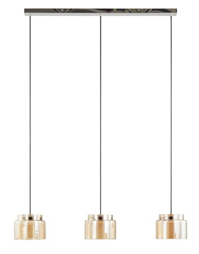 Lucande Pendelleuchte Diano (Design, Modern) in Creme aus Glas (3 flammig GX53) - Deckenlampe Esstischlampe Hängelampe Hängeleuchte Wohnzimmerleuchte
