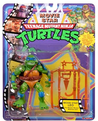 TMNT Classic 1991 Movie Star Turtle Leo im speziellen Film-Styling-Paket mit charakteristischem Waffenzubehör Turtles-Fans!