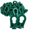 com-four® 25x Clips de Serre - Supports de Plantes Stables avec Une capacité de Charge élevée - Dispositifs de Suspension pour Serres et Jardins d'hiver - Œillets pour Rails (025 Clips - Vert)