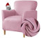 Highdi Stretch Sesselbezug Sesselhusse Elastische Samt Sofaüberzug Clubsessel Sessel Bezug, Weicher Sesselschoner mit Armlehne Sitzbezug Für Sessel Mit Armlehne Hussen Für Sessel (Rosa)