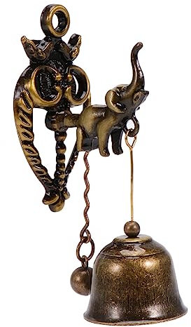 Cabilock Retro Türklingel aus Eisen mit Elefantenmotiv für Tür und Garten