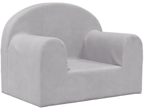 vidaXL Kindersofa Hellgrau Weich Plüsch