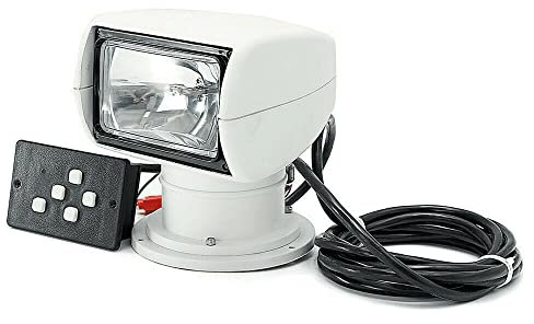 FOTN Ferngesteuerter Strahler für Boot, LKW, Auto, Marine, Yacht, Suchscheinwerfer, 24 V, 100 W, weiß, wasserdicht, 360 Grad drehbar, omnibearing Beleuchtung