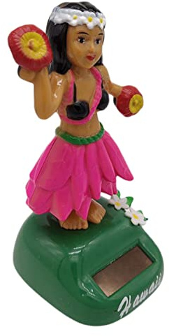 Danseuse Hawaienne Voiture Solaire, Décor De Tableau De Bord Drôle | Figurine Oscillante Hawaii Girl Car Decor, Poupée Miniature