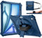 ZtotopCases Funda para iPad Air 13 2024, iPad Air 13 Pulgadas, Funda Protectora Completa A Prueba De Golpes con Soporte para BolíGrafo, Correa De Transporte, Correa Giratoria De 360° Y Soporte,Azul
