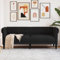 Festnight 3-Sitzer Chesterfield Sofa Couch 3er Couch Stoff Polstersofa Wohnzimmer-Schwarz 201,5 x 74,5 cm