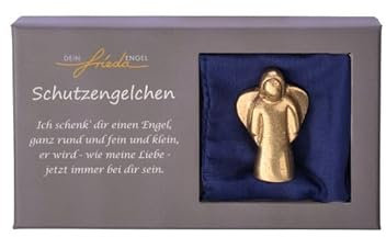Wiedemann Kerzen Handschmeichler Kleiner Engel aus Bronze mit Spruch, Höhe 4,5cm