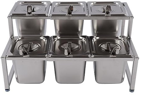Jectse Jam Spice Organizer Rack, Jam Jar Container Rack, Retractable, Strong Load Capacity, Solid Structure for Restaurant (L)