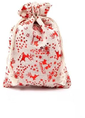 Geschenkbeutel aus Baumwollmusselin, 10 Stück, Leinen-Baumwollbeutel, Musselin, eihnachtsfeiertüten, Geschenktüten mit Kordelzug, zum Zuziehen, Geschenkbeutel aus Segeltuch (Farbe: Hellgrau)